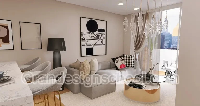 Kurs enterijera 3D model rad studenta Grandesign School 004