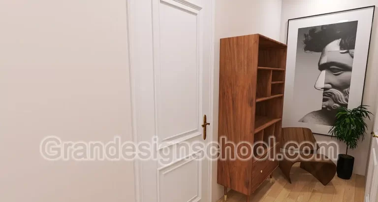 Kurs enterijera 3D model rad studenta Grandesign School 009