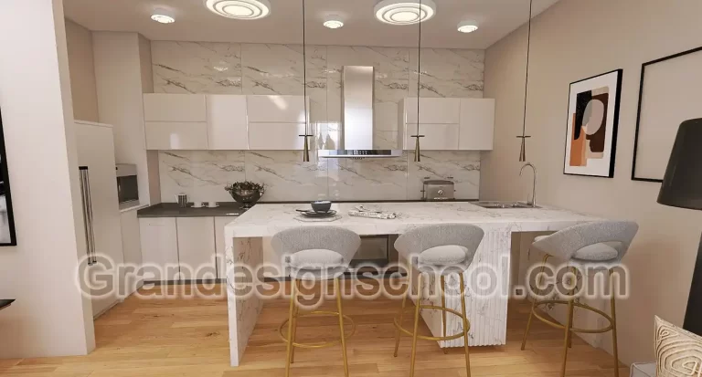 Kurs enterijera 3D model rad studenta Grandesign School 011