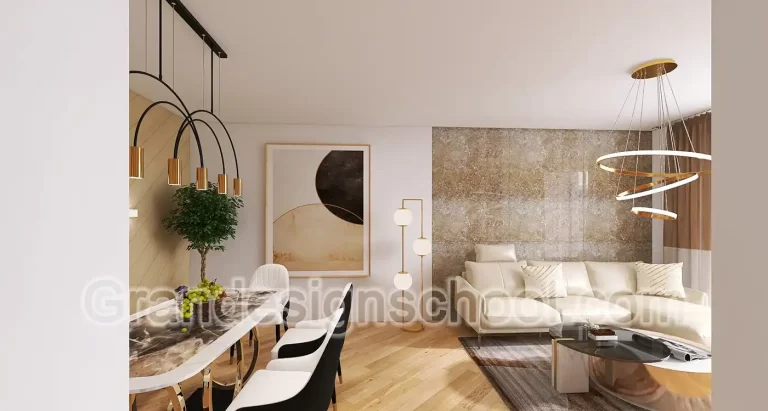 Kurs enterijera 3D model rad studenta Grandesign School 024