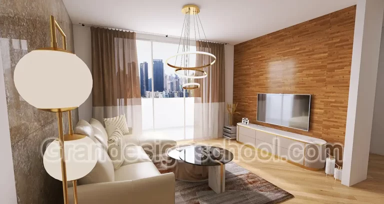 Kurs enterijera 3D model rad studenta Grandesign School 025