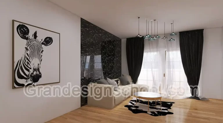 Kurs enterijera 3D model rad studenta Grandesign School 028