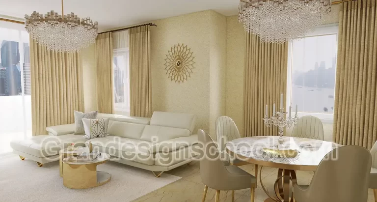 Kurs enterijera 3D model rad studenta Grandesign School 098