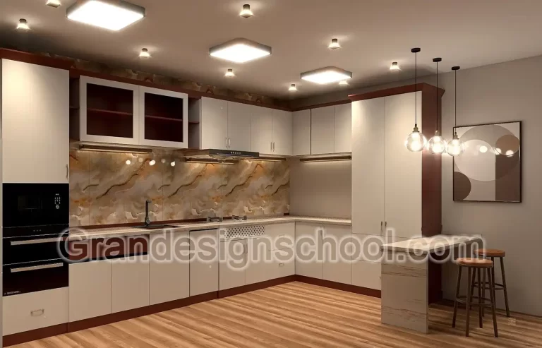 kurs enterijera 3d model rad studenta