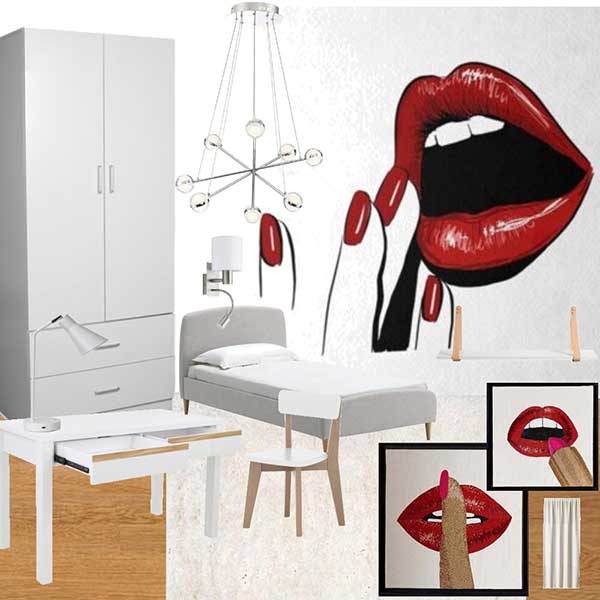Moodboard rad studentkinje Jelene na kusu enterijera